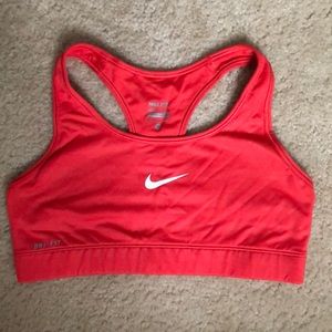 Red Nike Pro Sports Bra